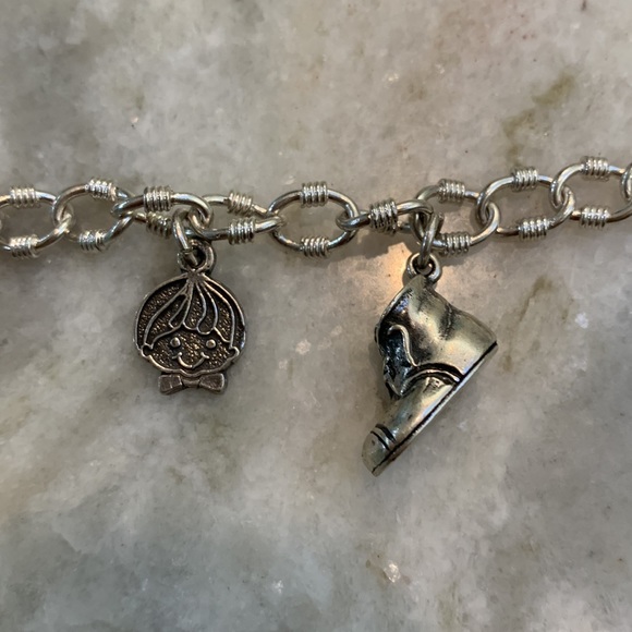 .925 Charm Bracelet with Charms Sterling Silver Jewelry - Picture 3 of 5